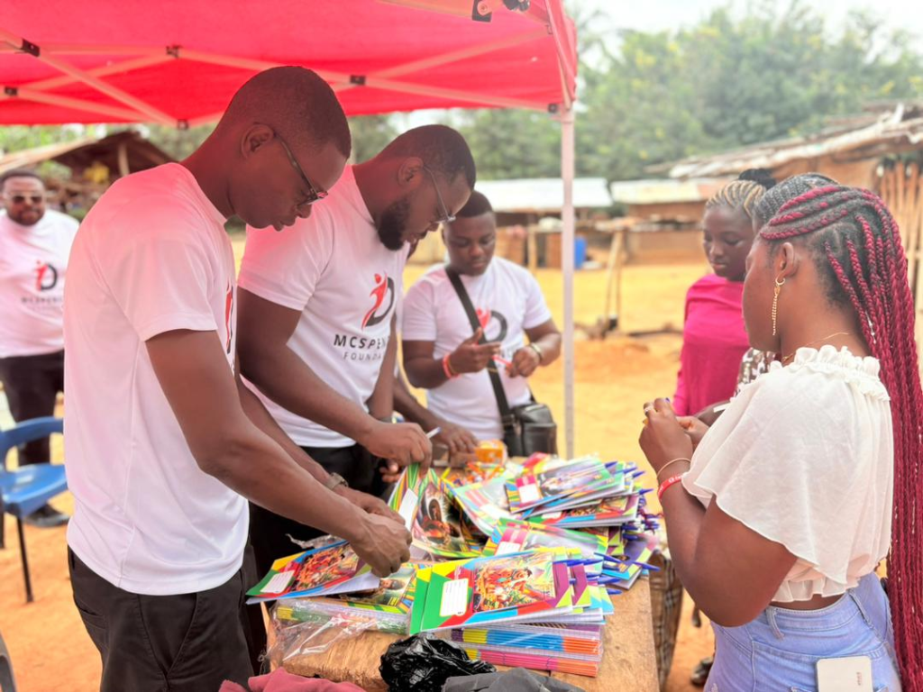 Distribution of Books and pens