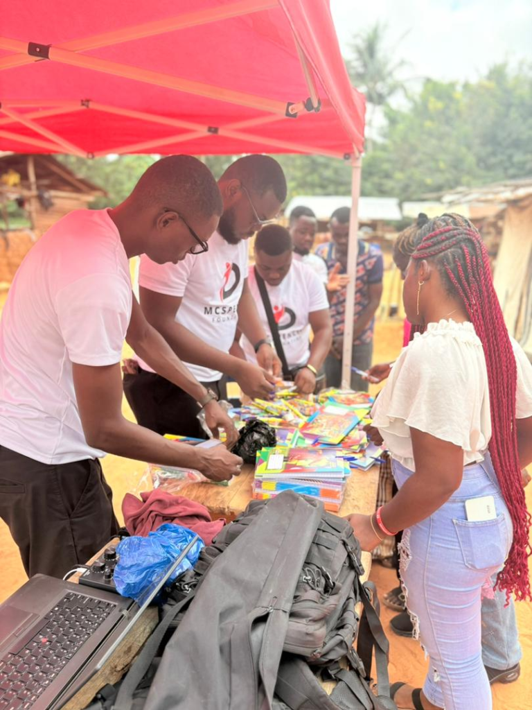 Distribution of Books and pens